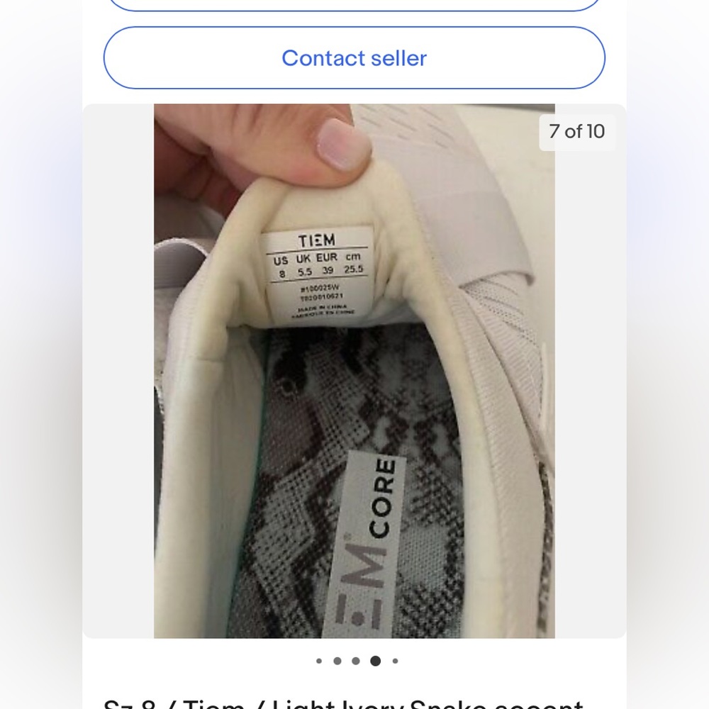 Tiem womens size 8 ivory